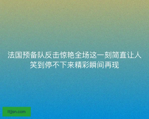 法国预备队反击惊艳全场这一刻简直让人笑到停不下来精彩瞬间再现
